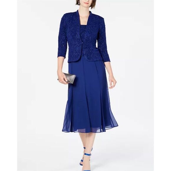 Alex Evenings Sparkle 2 Piece Dress - Picture 1 of 8